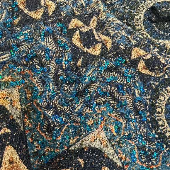 DESIGUAL size small Paisley abstract long sleeve, NWOT - Picture 10 of 12